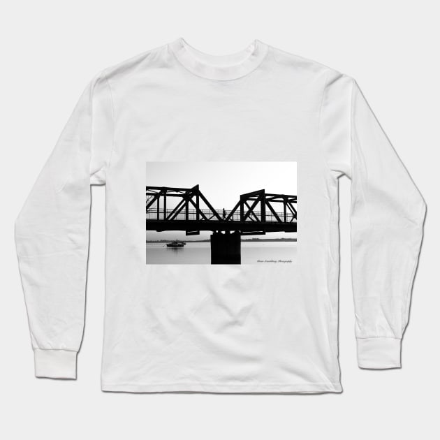 Alone in morning silhouette. Long Sleeve T-Shirt by brians101